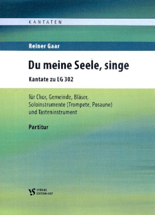 Du meine Seele singe fr Gemeinde, gem Chor, Solo-Instrument, Blser und Tastensintrument Partitur