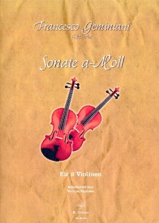 Sonate a-Moll fr 2 Violinen Partitur und Stimme