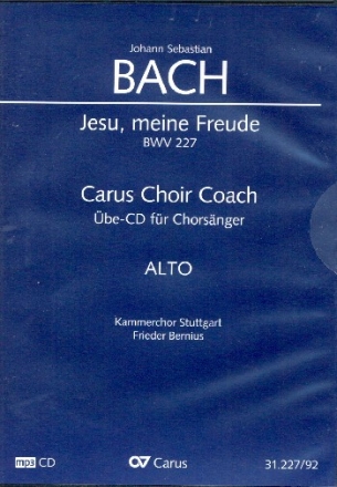 Jesu meine Freude BWV227 - Chorstimme Alt  Playalong-CD