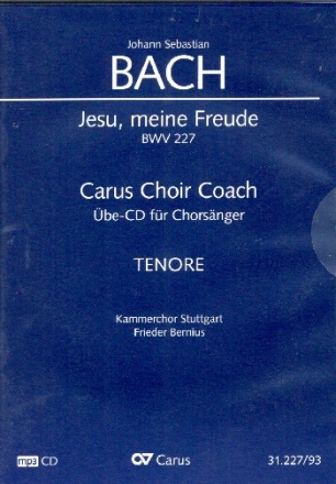 Jesu meine Freude BWV227 - Chorstimme Tenor  Playalong-CD