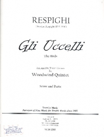 The Birds for flute, oboe, clarinet, horn and bassoon score and parts