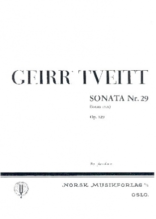 Sonata etere no.29 op.129 pour piano