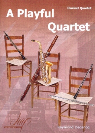 Playful Quartet for 4 clarinets (BBBBass) score and parts