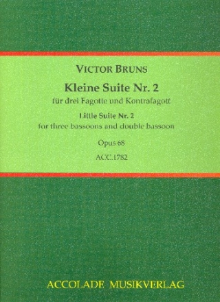 Kleine Suite Nr.2 op.68 fr 3 Fagotte und Kontrafagott Partitur und Stimmen