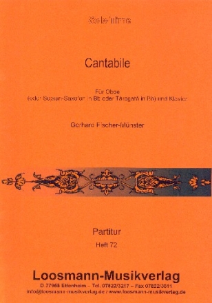 Cantabile für Oboe (Sopransaxophon/Tarogato) und Klavier