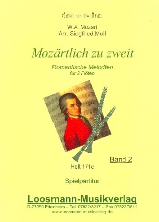 Mozrtlich zu zweit Band 2 fr 2 Flten Spielpartitur