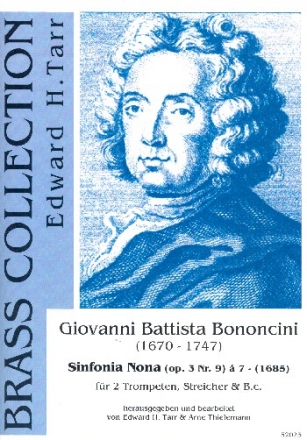 Sinfonia Nona op.3 Nr.9  7 fr 2 Trompeten, Streicher und Bc Partitur und Stimmen (Bc ausgesetzt)