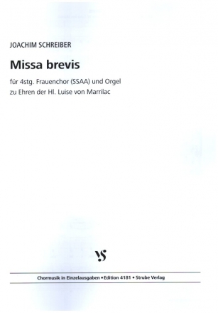 Missa brevis fr Frauenchor und Orgel Chorpartitur