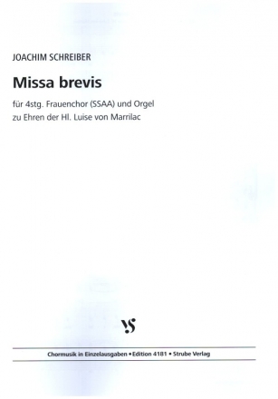 Missa brevis fr Frauenchor und Orgel Chorpartitur