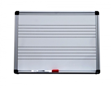 Notentafel / Notenpult 50x40cm mit 2 permanenten Notensystemen einseitig, Wandmontage