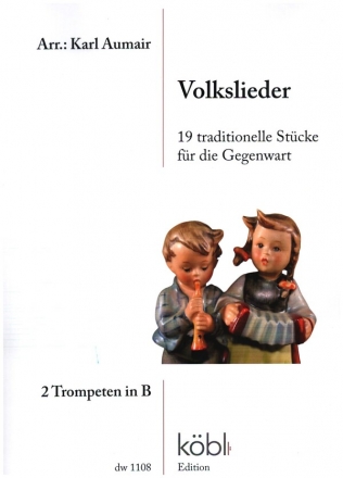 Volkslieder f�r 2 Trompeten (+Text) Spielpartitur