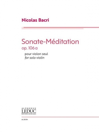 Nicolas Bacri, Srnade Mlancolique Violine Buch