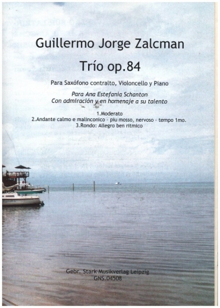 Tro op.84 para saxfono contralto, violoncello y piano puntaje y partes