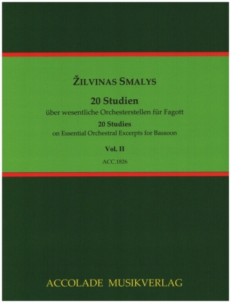20 Studien ber wesentliche Orchesterstellen Band 2 fr Fagott