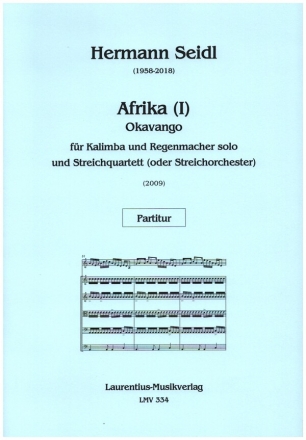 Afrika (I) - Okavango fr Kalimba, Regenmacher und Streichquartett (Streichorchester) Partitur