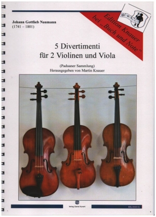 5 Divertimenti fr 2 Violinen und Viola Partitur