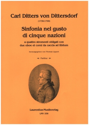 Sinfonia nel gusto di cinque nazioni a quattro stromenti obligati con due oboe et corni da caccia ad lib partitura