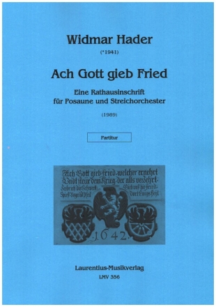 Ach Gott gieb Fried fr Posaune und Streichorchester Partitur