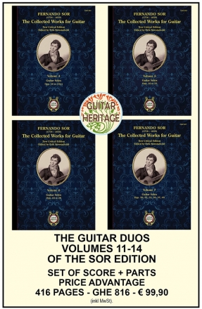 Collected Works vol.11-14 - Set of Duos for 2 guitars score and parts