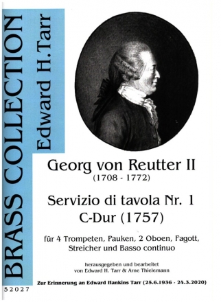 Servizio di tavola Nr.1 C-Dur fr 4 Trompeten, Pauken, 2 Oboen, Fagott, Streicher und Bc Partitur und Stimmen