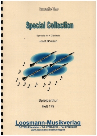 Special Collection for 4 clarinets score and parts