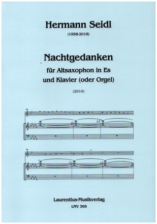 Nachtgedanken fr Altsaxophon und Klavier (Orgel)