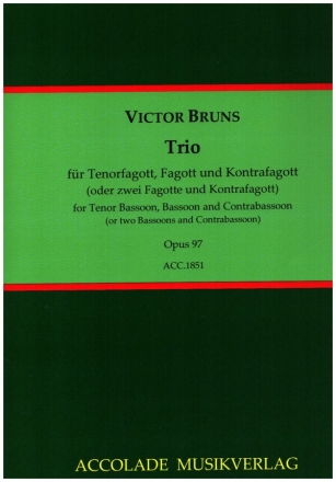 Trio op.97 fr Tenorfagott, Fagott und Kontrafagott Partitur und Stimmen