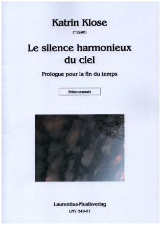 Le silence harmonieux du ciel fr Bassklarinette in B, Violine, Violoncello und Klavier Stimmensatz