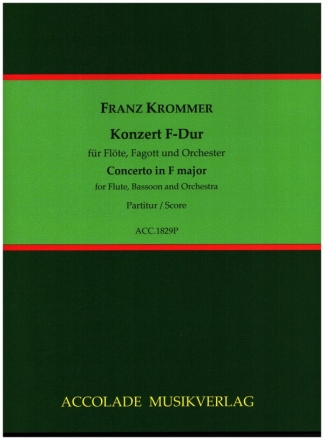 Konzert F-Dur fr Flte, Fagott und Orchester Partitur