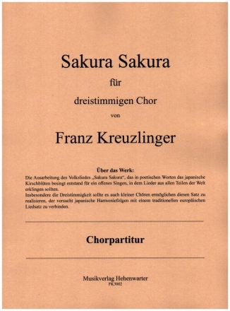 Sakura Sakura fr 3 stg. gem Chor a cappella Chorpartitur