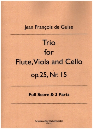 Trio op.25 Nr.15 for flute, viola and violoncello score and parts