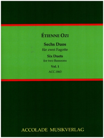 6 Duos Band 1 (Nr.1-3) fr 2 Fagotte Partitur und Stimmen