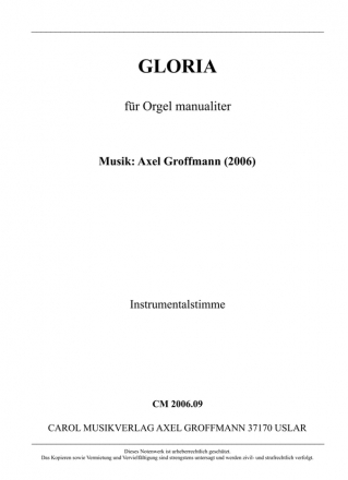 Gloria fr Orgel
