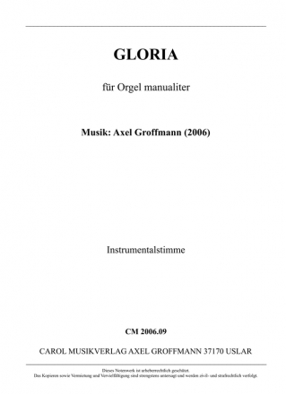 Gloria fr Orgel