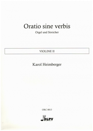 Oratio sine verbis fr Orgel und Streicher Violine 2