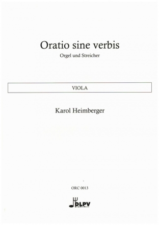 Oratio sine verbis fr Orgel und Streicher Viola