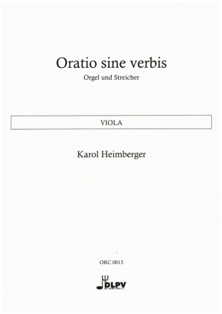 Oratio sine verbis fr Orgel und Streicher Viola