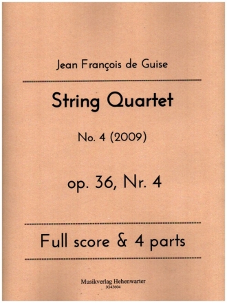 String Quartet op.36 Nr.4 for 2 violins, viola and violoncello score and parts