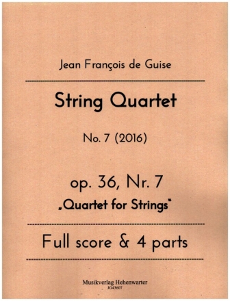 String Quartet op.36 Nr.7 for 2 violins, viola and violoncello score and parts