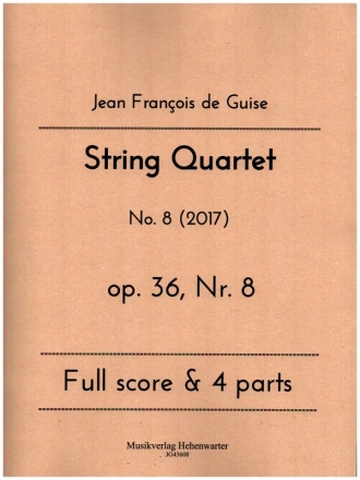 String Quartet op.36 Nr.8 for 2 violins, viola and violoncello score and parts