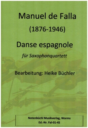 Danse espagnol fr 4 Saxophone (SATBar) Stimmen