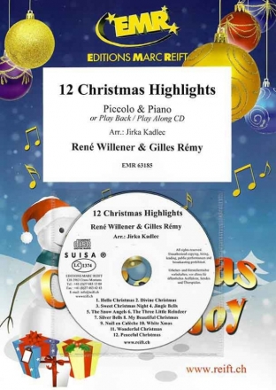 12 Christmas Highlights (+CD) fr Piccoloflte und Klavier