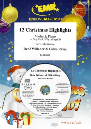 12 Christmas Highlights (+CD) fr Violine und Klavier