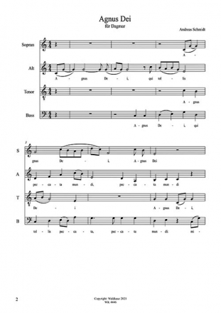 Agnus Dei - fr Chor SATB a cappella