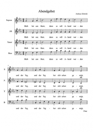 Abendgebet - fr Chor SATB
