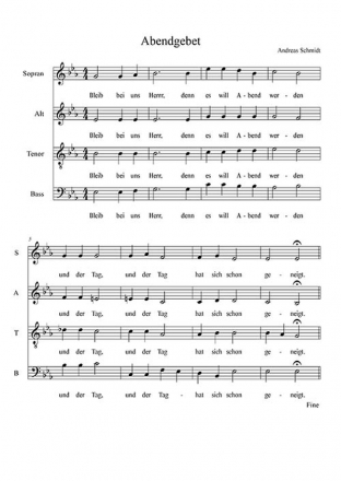 Abendgebet - fr Chor SATB