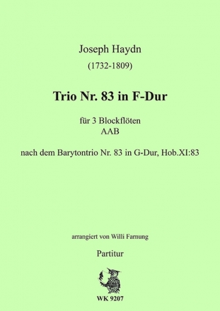 Trio Nr.83 in F-Dur fr 3 Blockflten (AAB) Partitur und Stimmen