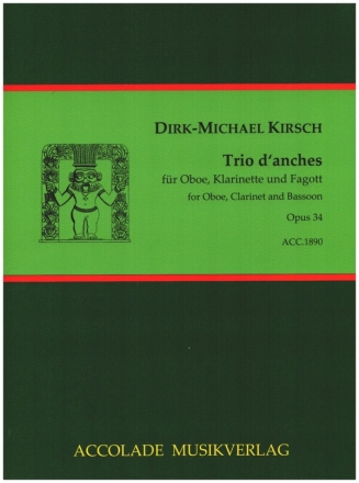 Trio d'anches op.34 fr Oboe, Klarinette und Fagott Partitur und Stimmen
