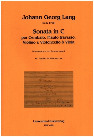 Sonata in C fr Cembalo, Flte, Violine, Violoncello oder Viola Partitur und Stimmen