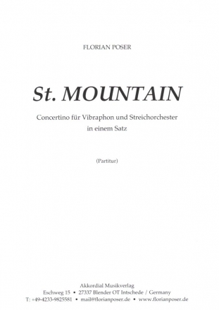 St. Mountain für Vibraphon und Orchester Partitur